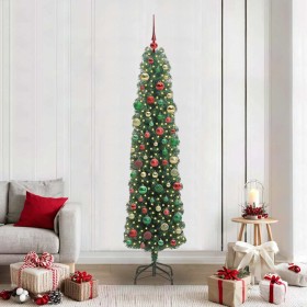 Árbol de Navidad artificial Verde 210 cm PVC, Acero y Plástico
