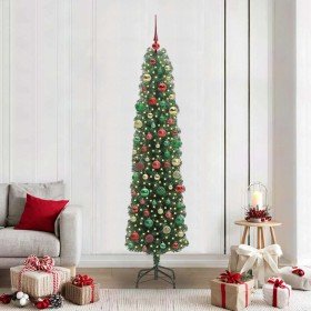 Árbol de Navidad artificial Verde 210 cm PVC, Acero y Plástico