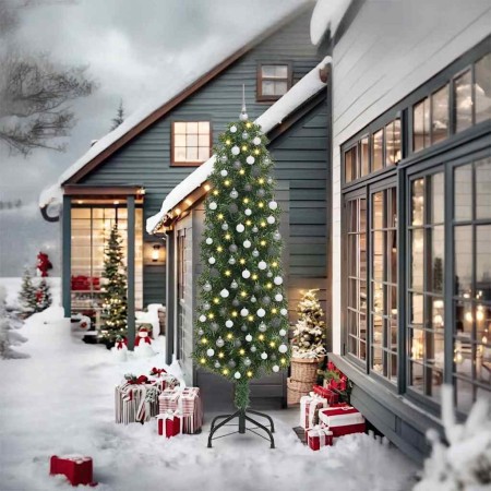 Árbol de Navidad artificial Verde 240 cm PVC, Acero y Plástico