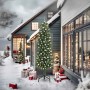Árbol de Navidad artificial Verde 240 cm PVC, Acero y Plástico