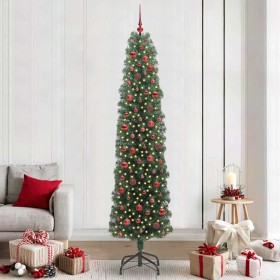 Árbol de Navidad artificial Verde 240 cm PVC, Acero y Plástico