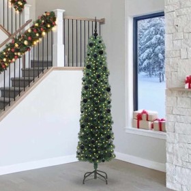 Árbol de Navidad artificial Verde 240 cm PVC, Acero y Plástico