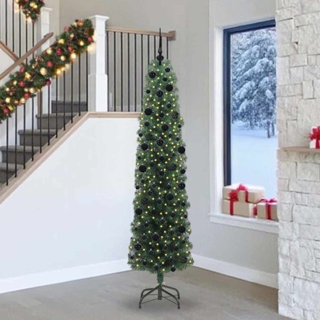 Árbol de Navidad artificial Verde 240 cm PVC, Acero y Plástico