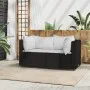 Garten-Ecksofas mit Kissen, 2 Stück, schwarzes synthetisches Rattan von vidaXL, Outdoor-Sofas - Ref: Foro24-319730, Preis: 19...