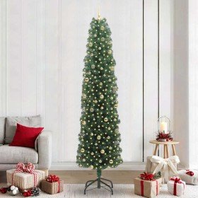 Árbol de Navidad artificial Verde 240 cm PVC, Acero y Plástico