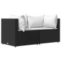 Garden corner sofas with cushions 2 pcs black synthetic rattan by vidaXL, Outdoor sofas - Ref: Foro24-319730, Price: 198,92 €...