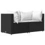 Garden corner sofas with cushions 2 pcs black synthetic rattan by vidaXL, Outdoor sofas - Ref: Foro24-319730, Price: 195,04 €...
