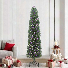 Árbol de Navidad artificial Verde 240 cm PVC, Acero y Plástico