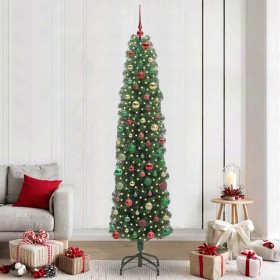 Árbol de Navidad artificial Verde 240 cm PVC, Acero y Plástico