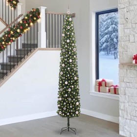Árbol de Navidad artificial Verde 270 cm PVC, Acero y Plástico