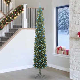Árbol de Navidad artificial Verde 270 cm PVC, Acero y Plástico