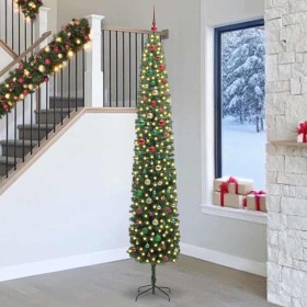 Árbol de Navidad artificial Verde 270 cm PVC, Acero y Plástico