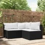 3-teiliges Gartenmöbel-Set und schwarze synthetische Rattankissen von vidaXL, Outdoor-Sofas - Ref: Foro24-319732, Preis: 228,...
