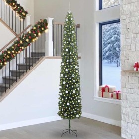 Árbol de Navidad artificial Verde 300 cm PVC, Acero y Plástico