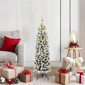 Árbol de Navidad artificial Verde 120 cm PVC, Acero y Plástico
