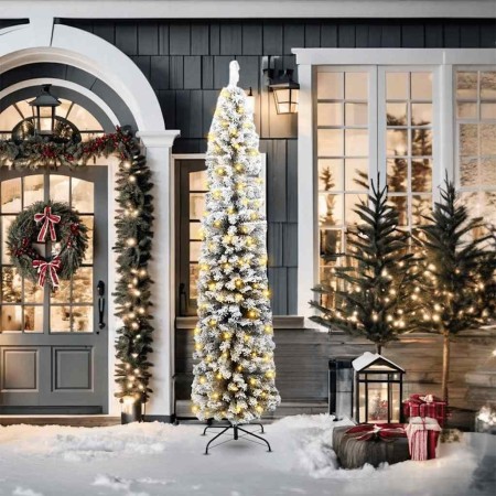 Árbol de Navidad artificial Verde 210 cm PVC, Acero y Plástico