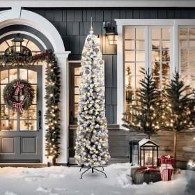 Árbol de Navidad artificial Verde 210 cm PVC, Acero y Plástico