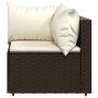 Set muebles de jardín 3 piezas y cojines ratán sintético marrón de vidaXL, Sofás de exterior - Ref: Foro24-319750, Precio: 24...