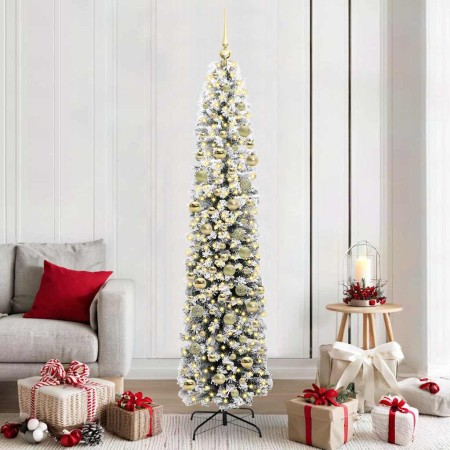 Árbol de Navidad artificial Verde 210 cm PVC, Acero y Plástico