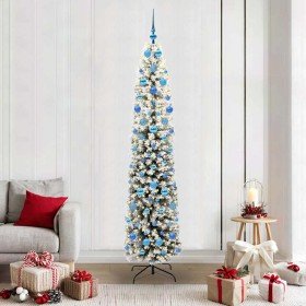 Árbol de Navidad artificial Verde 210 cm PVC, Acero y Plástico