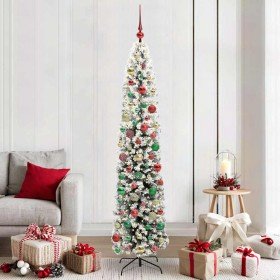 Árbol de Navidad artificial Verde 210 cm PVC, Acero y Plástico