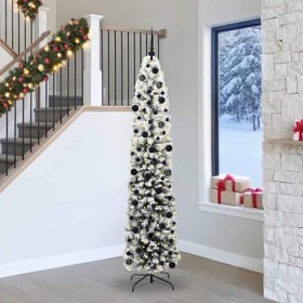 Árbol de Navidad artificial Verde 240 cm PVC, Acero y Plástico