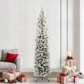 Árbol de Navidad artificial Verde 240 cm PVC, Acero y Plástico