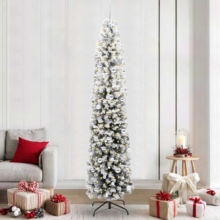 Árbol de Navidad artificial Verde 240 cm PVC, Acero y Plástico
