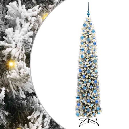 Árbol de Navidad artificial Verde 240 cm PVC, Acero y Plástico