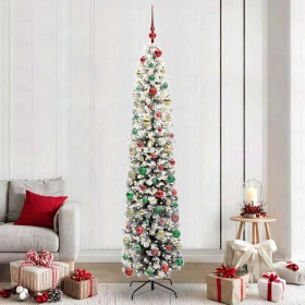 Árbol de Navidad artificial Verde 240 cm PVC, Acero y Plástico