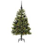 Árbol de Navidad artificial con ramas plegables y conos 120 cm