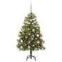 Árbol de Navidad artificial con ramas plegables y conos 120 cm