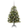 Árbol de Navidad artificial con ramas plegables y conos 120 cm