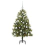 Árbol de Navidad artificial con ramas plegables y conos 120 cm