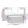3-piece garden furniture set with black synthetic rattan cushions by vidaXL, Outdoor sofas - Ref: Foro24-319743, Price: 193,6...
