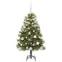 Árbol de Navidad artificial con ramas plegables y conos 120 cm