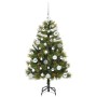 Árbol de Navidad artificial con ramas plegables y conos 120 cm