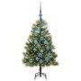 Árbol de Navidad artificial con ramas plegables y conos 120 cm