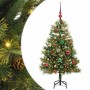 Árbol de Navidad artificial con ramas plegables y conos 120 cm
