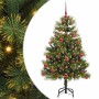 Árbol de Navidad artificial con ramas plegables y conos 150 cm