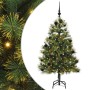 Árbol de Navidad artificial con ramas plegables y conos 150 cm