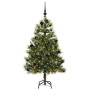 Árbol de Navidad artificial con ramas plegables y conos 150 cm