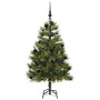 Árbol de Navidad artificial con ramas plegables y conos 150 cm