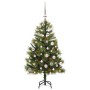 Árbol de Navidad artificial con ramas plegables y conos 150 cm