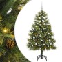Árbol de Navidad artificial con ramas plegables y conos 150 cm