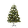Árbol de Navidad artificial con ramas plegables y conos 150 cm