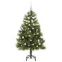 Árbol de Navidad artificial con ramas plegables y conos 150 cm