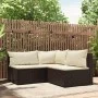 3-teiliges Gartenmöbel-Set und Kissen Kunstrattan braun von vidaXL, Outdoor-Sofas - Ref: Foro24-319748, Preis: 260,90 €, Raba...