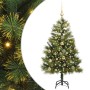 Árbol de Navidad artificial con ramas plegables y conos 150 cm