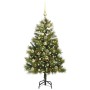 Árbol de Navidad artificial con ramas plegables y conos 150 cm